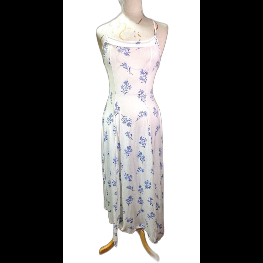 Boutique Maxi Dress Size S Women's English Garden Soft Feminine White Floral Set